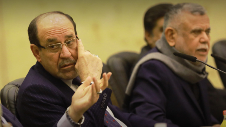 Al-Maliki and Al-Amiri, both leaders of the coordination framework, in a previous meeting. (Photo: framework media office)