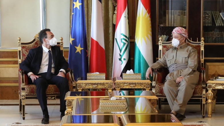دیدار پرزیدنت بارزانی و سفیر فرانسه در عراق