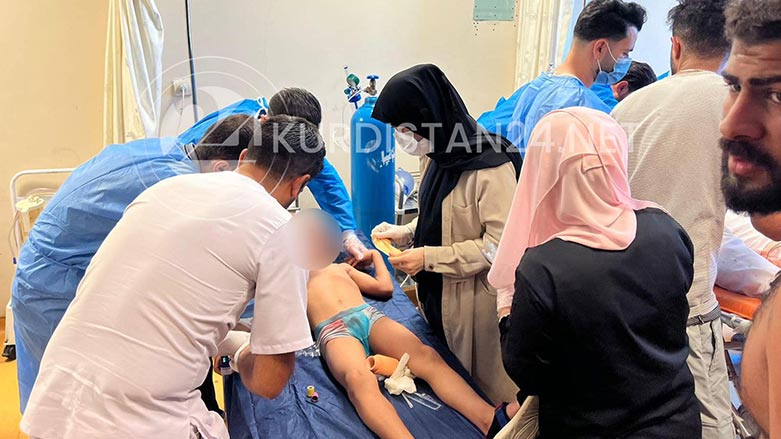 نقل الجرحى إلى المستشفيات - صورة: كوردستان 24
