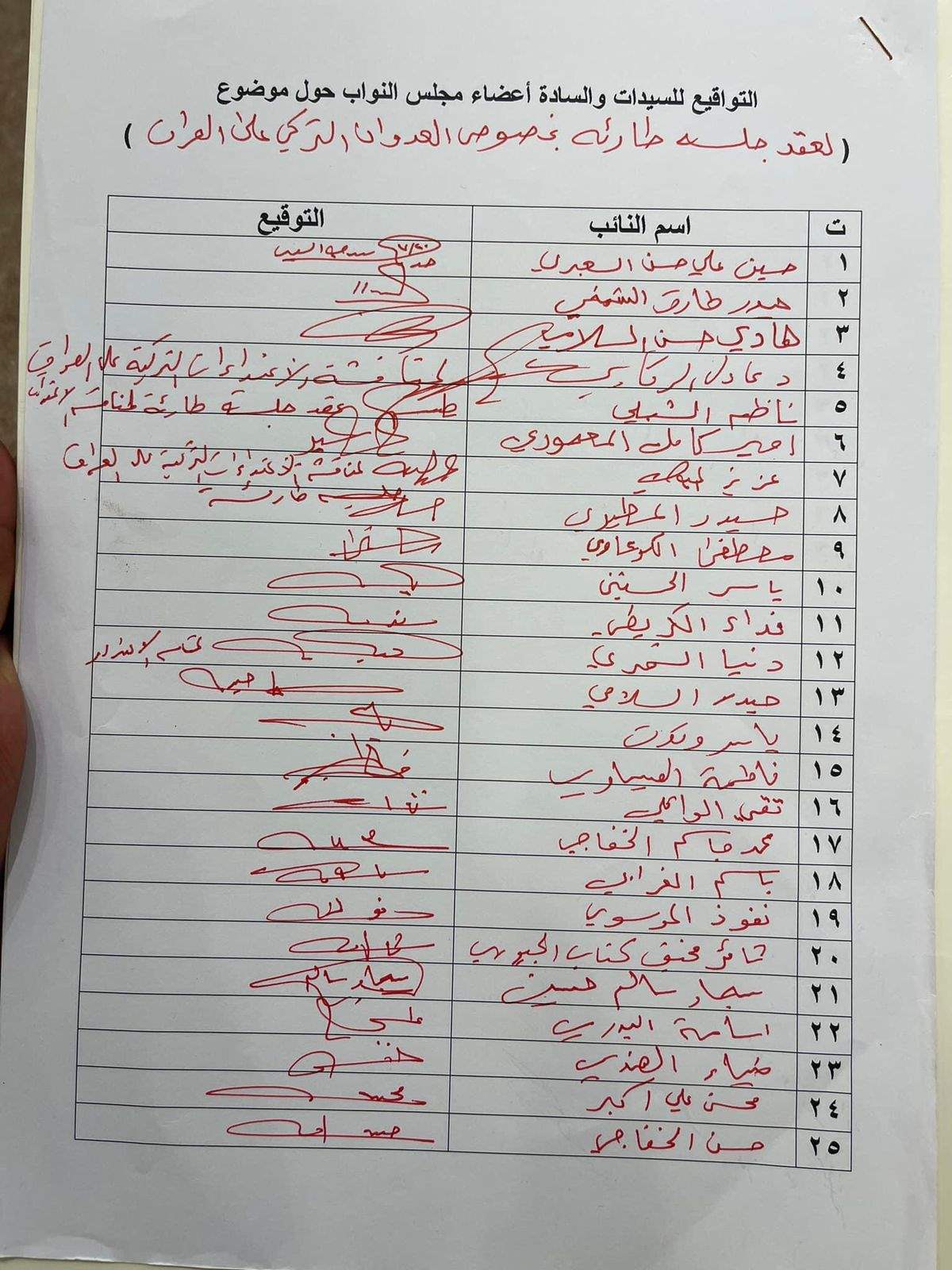 واژی پەرلەمانتاران بۆ کۆبوونەوەی بە پەلەی ئەنجومەنی نوێنەران