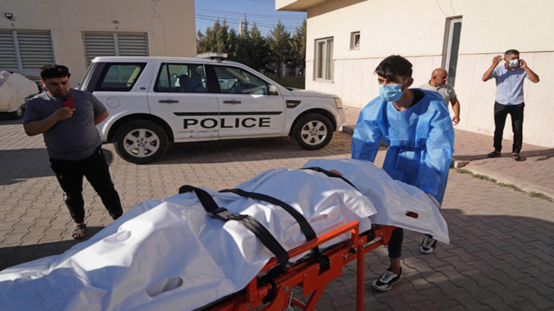 Medics transport the body of a victim of Turkish shelling in the Kurdistan Region city of Zakho, July 20, 2022 (Photo: Ismael Adnan/AFP)