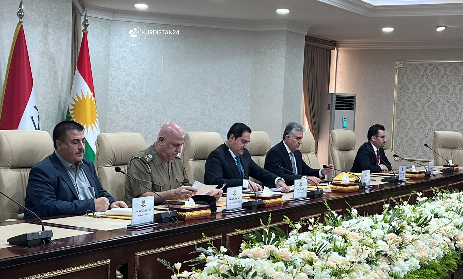 دیمەنێکی کۆبوونەوەی لیژنەی باڵای ئەمنی هەرێمی کوردستان لە وەزارەتی ناوخۆ - فۆتۆ: رێناس عەلی