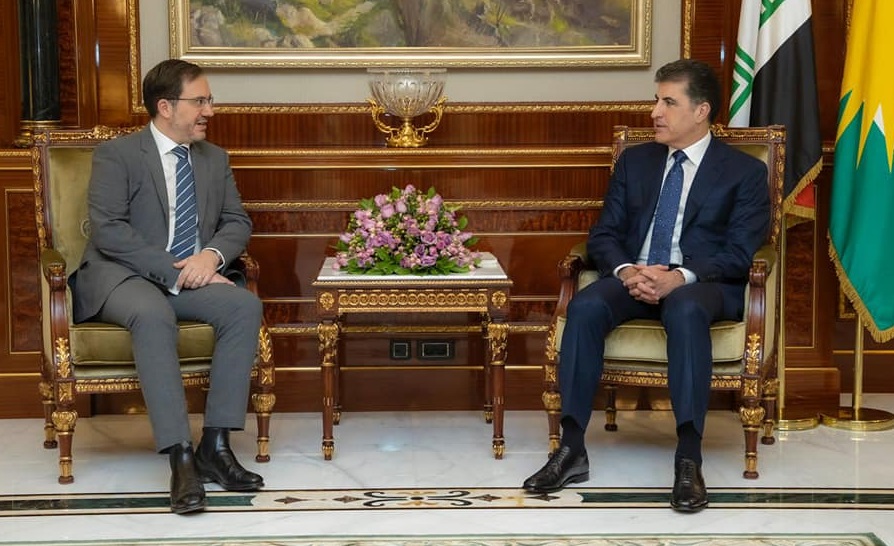 دیدار نچیروان بارزانی، رئیس اقلیم کوردستان و سفیر انگلستان در عراق