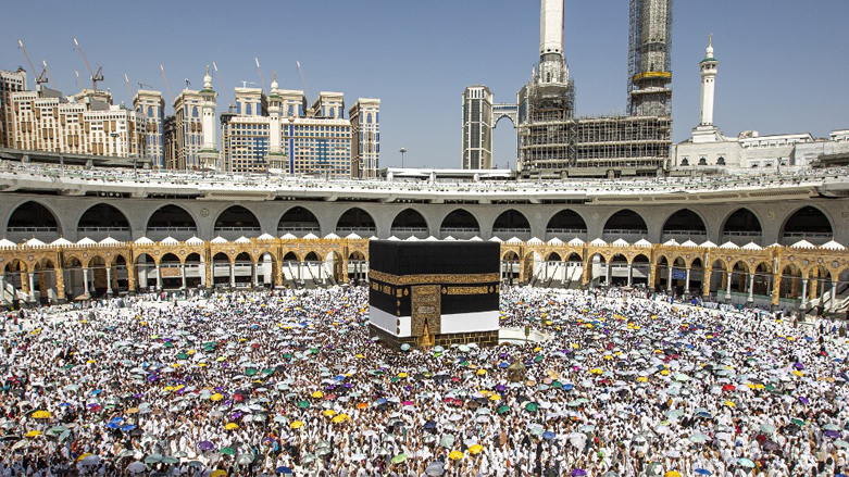 Muslim pilgrims gather around the Kaaba, Islam's holiest shrine, at the Grand Mosque in the holy city of Mecca early, June 28, 2023. (Photo: Abdel Ghani Bashir/AFP)