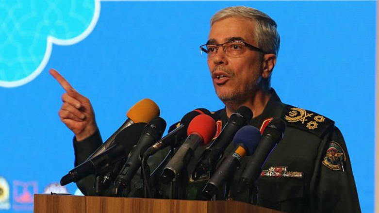 Major General Mohammad Bagheri delivering remarks at a military event. (Photo: AFP)