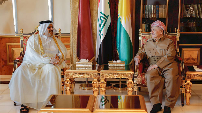 الرئيس بارزاني يستقبل السفير القطري لدى بغداد