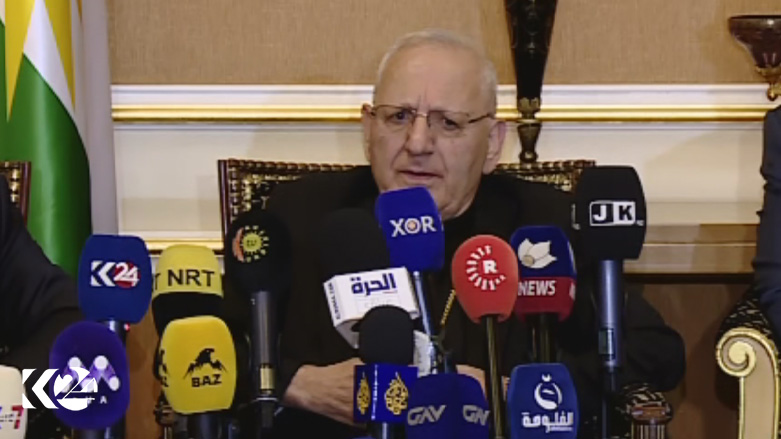 Cardinal Louis Raphael Sako, Patriarch of the Chaldean Church in Iraq and worldwide, at the press conference, July 21, 2023. (Photo: Kurdistan 24)