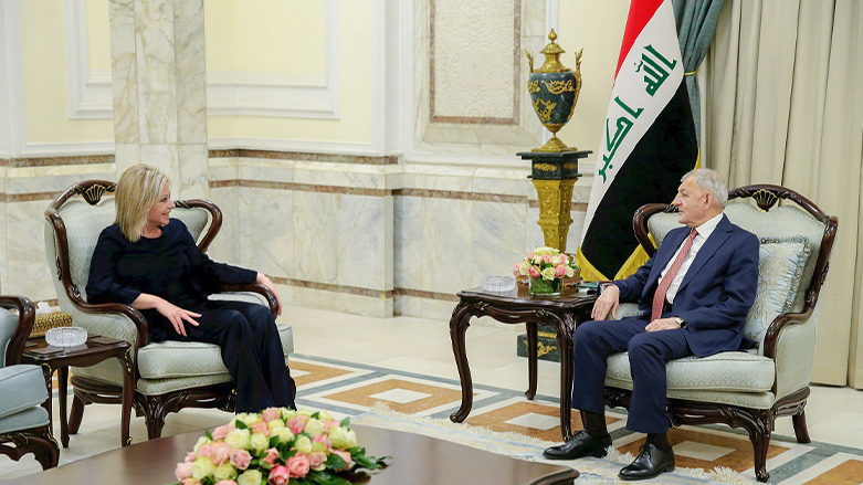عبداللطیف رشید، رئیس جمهور عراق و جنین هانس پلاسخارت، نماینده ویژه سازمان ملل متحد در عراق