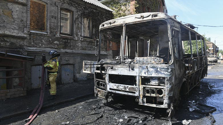 Donetsk kent merkezine yapılan saldırı