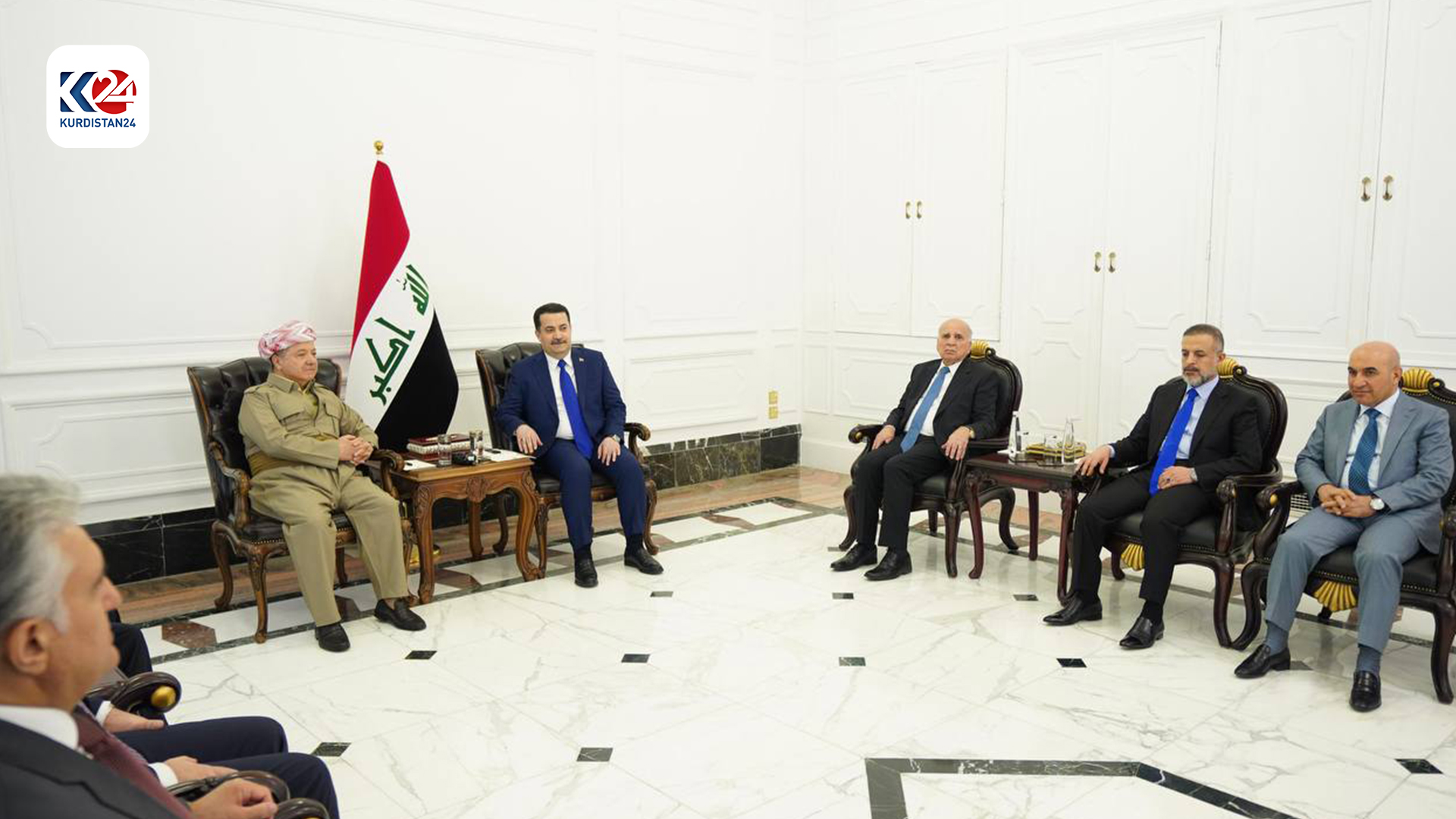 کۆبوونەوەی سەرۆک بارزانی و محەممەد شیاع سوودانی، سەرۆکوەزیرانی عێراق