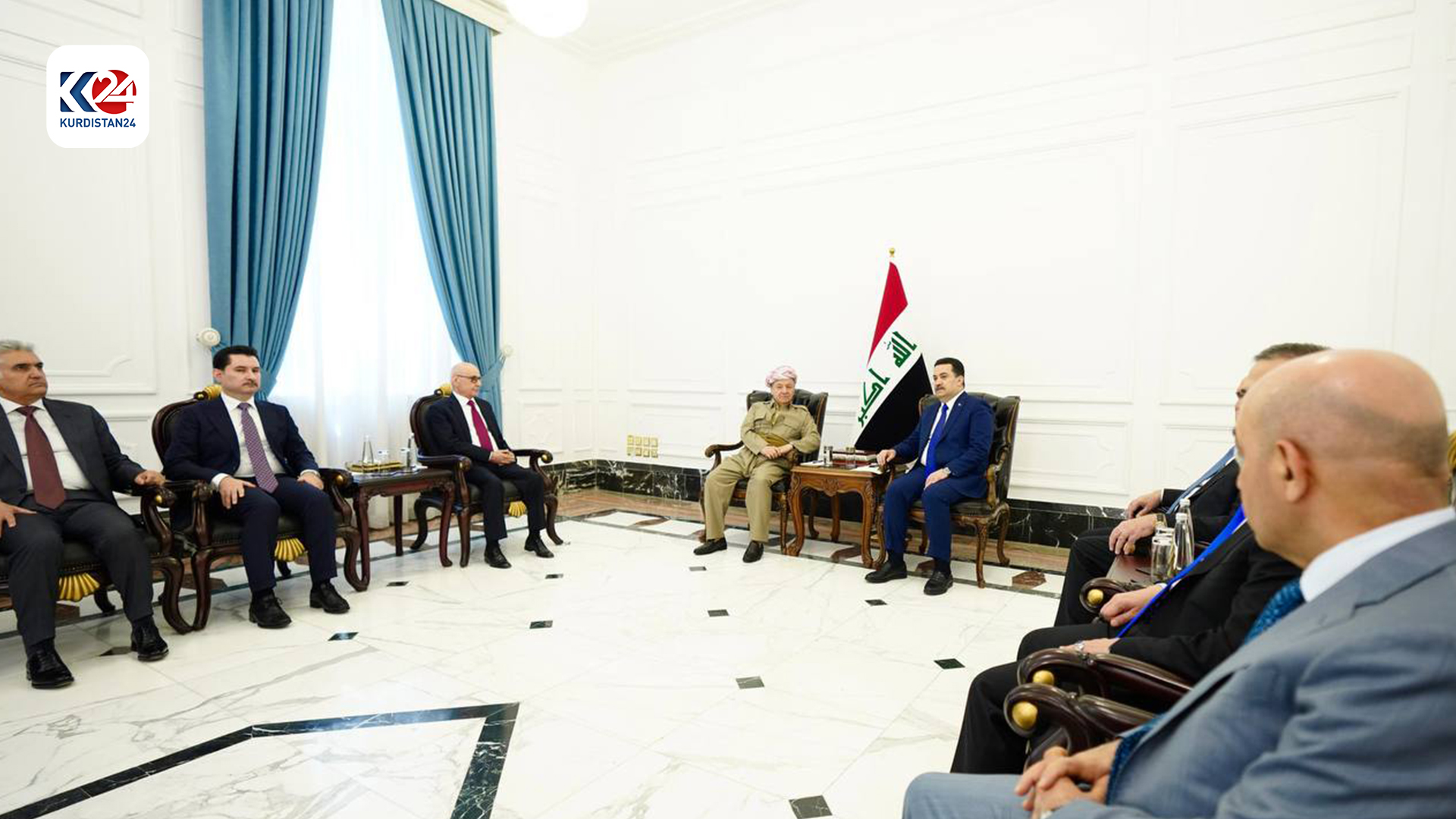 کۆبوونەوەی سەرۆک بارزانی و محەممەد شیاع سوودانی، سەرۆکوەزیرانی عێراق