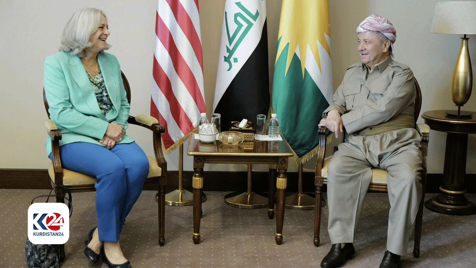 KDP President Masoud Barzani meets with US Ambassador to Iraq