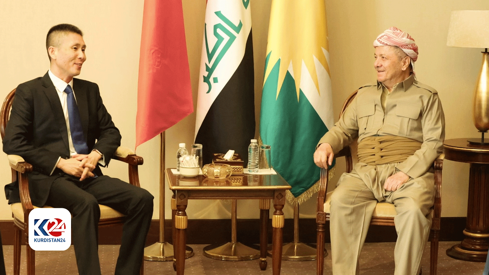 KDP President Masoud Barzani Chinese Ambassador discuss key political issues
