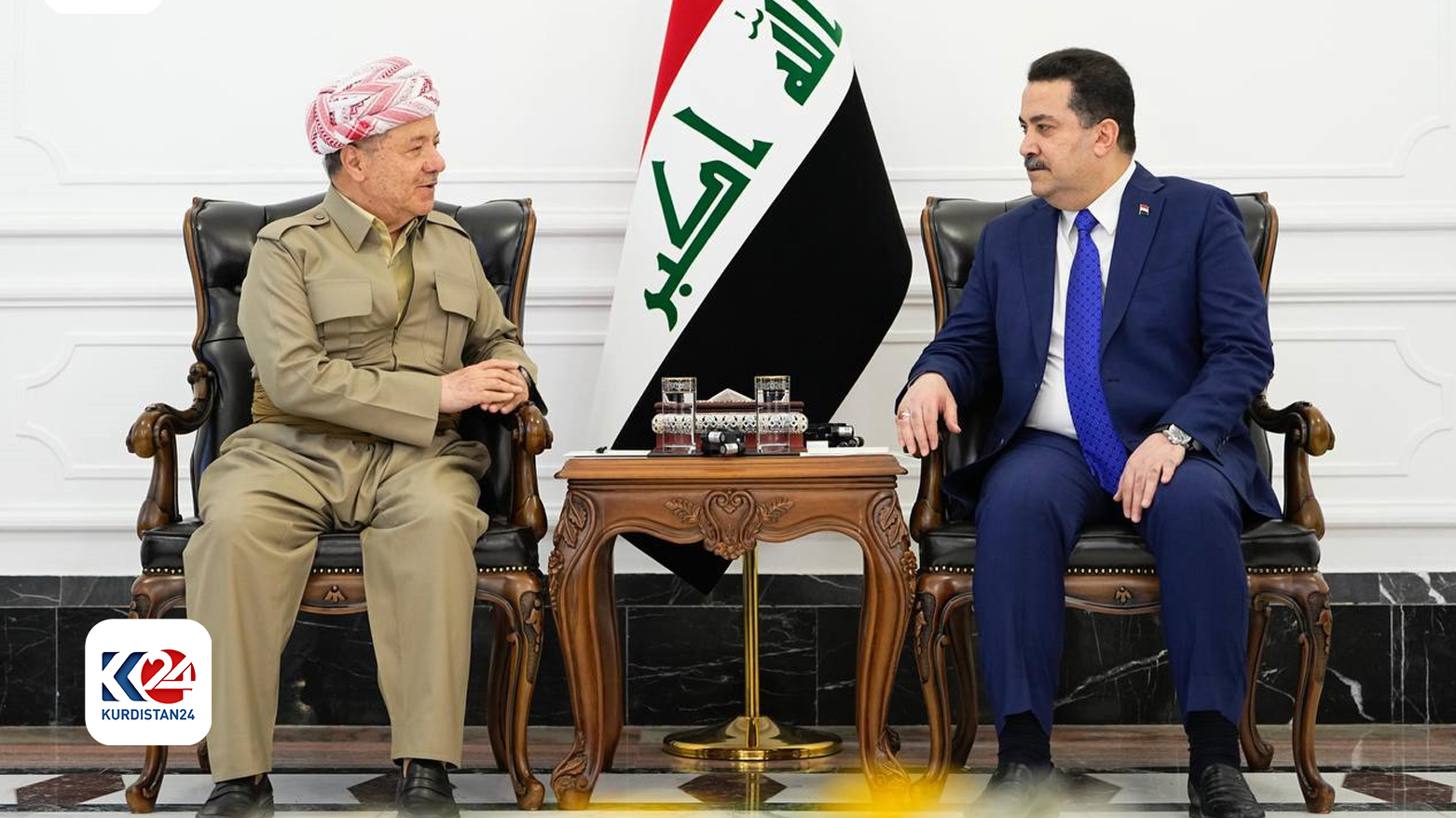 سەرۆک بارزانی و سەرۆکوەزیرانی عێراق