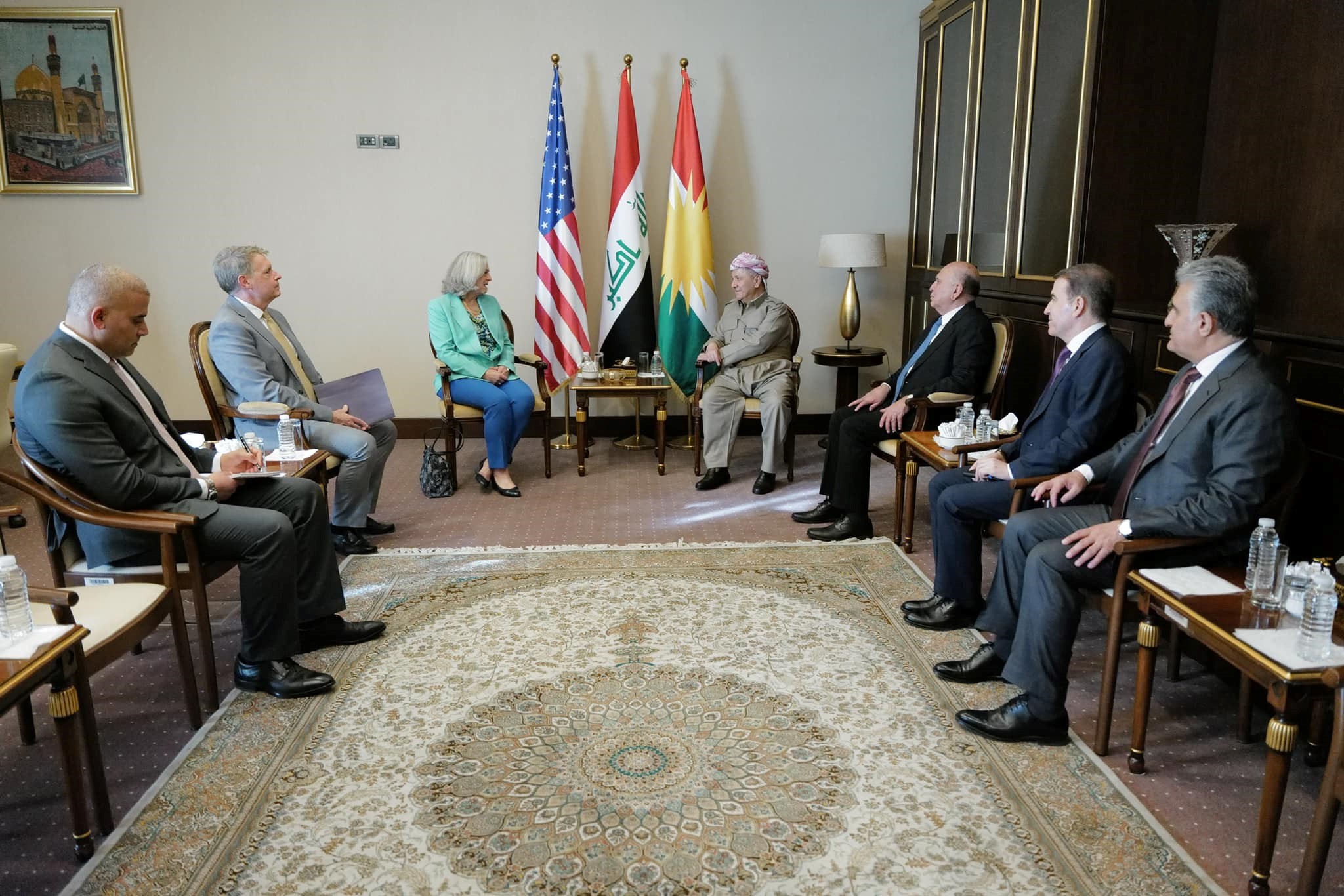 KDP President Masoud Barzani visits Baghdad
