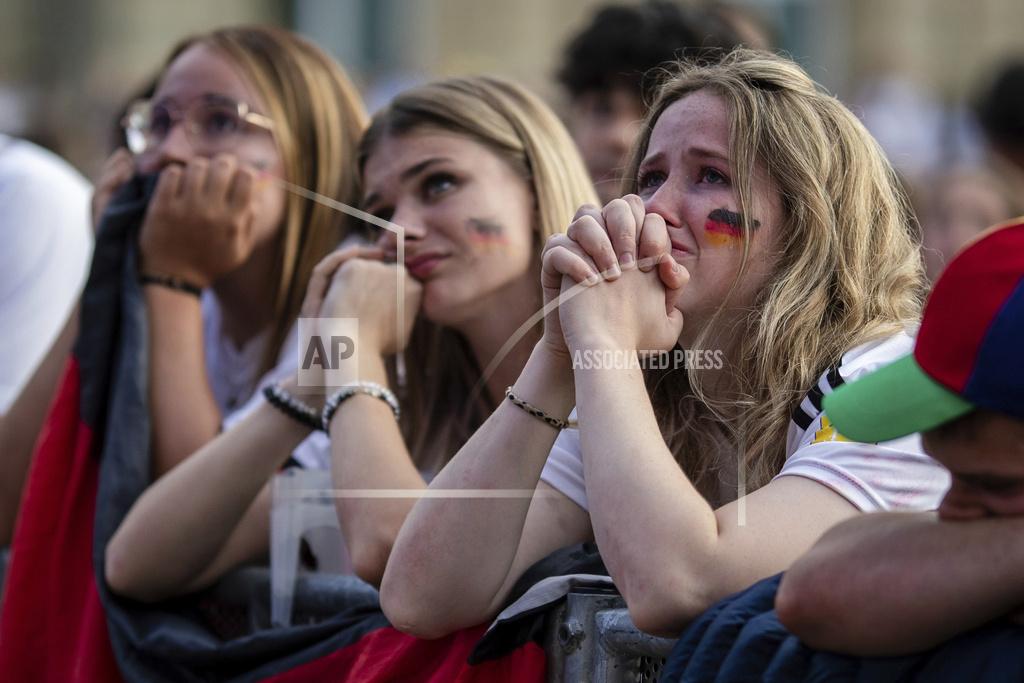 Germany fans react at a fan fest in Stuttgart, Germany. (Photo: AP) 