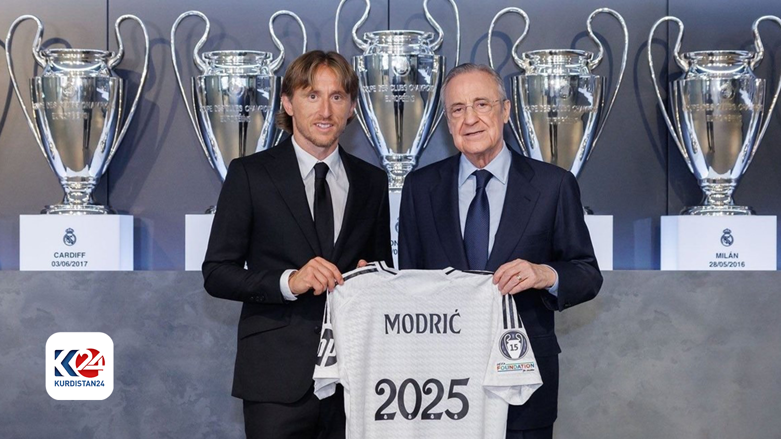 لاعب نادي ريال مدريد الإسباني لوكا مودريتش