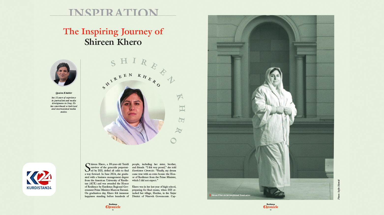 A photo of the Kurdistan Chronicle Magazine. (Photo: Kurdistan24)