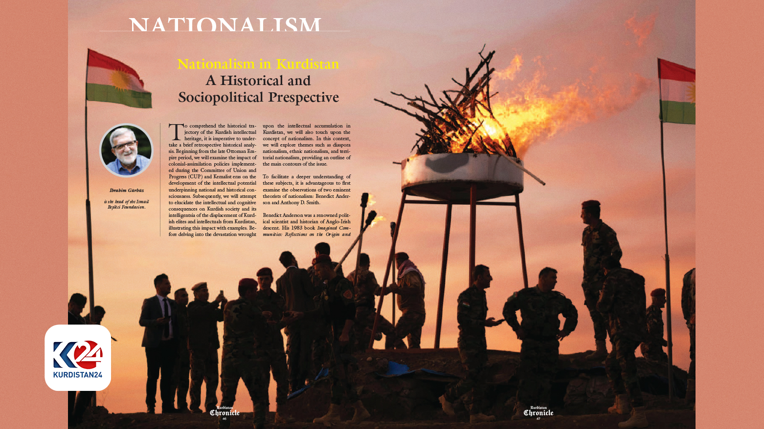 A photo of the Kurdistan Chronicle Magazine. (Photo: Kurdistan24)