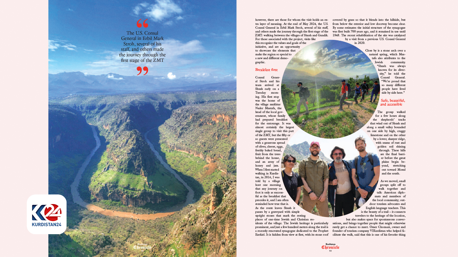 A photo of the Kurdistan Chronicle Magazine. (Photo: Kurdistan24)