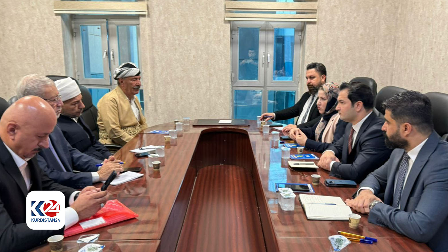 کۆبوونەوەی ناوەندی هاوبەشی هەماهەنگی قەیرانەکان لەگەڵ وەزارەتی ئەوقاف