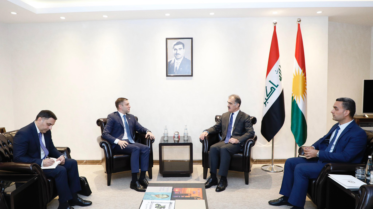 Safeen Dizayee, head of KRG Department of Foreign Relations (R) and Nasir Mammadov, Azerbaijan's Ambassador to Iraq (L). (Photo: Department of Foreign Relations) 