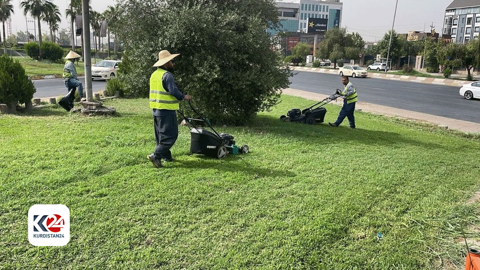 خلال التشكيلة التاسعة.. بلدية أربيل تزرع نحو 800 ألف شجرة وزهرة