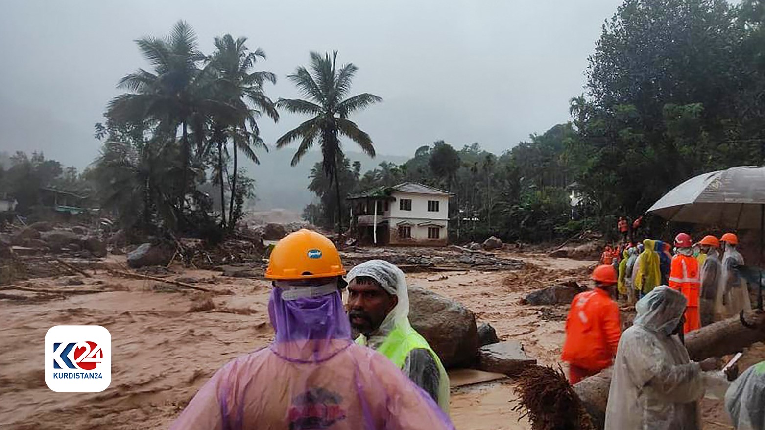 Landslides caused by heavy rains kill 24 and bury many others in southern India