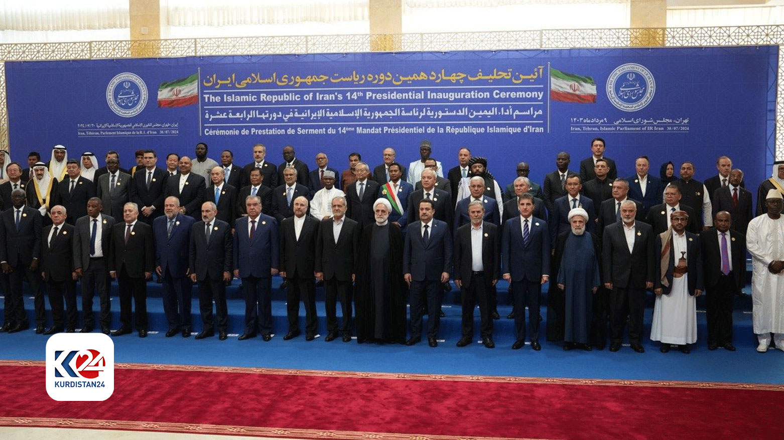 نيجيرفان بارزاني يشارك في مراسم أداء الرئيس الإيراني اليمين الدستوري