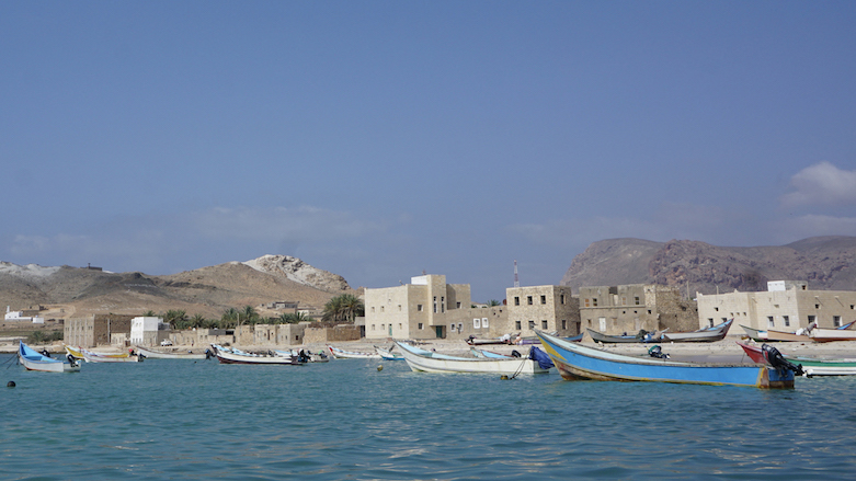 Boats at Qalansiyah on the west of Socotra island, Yemen, named by the UN as a World Heritage site as one of the most biodiversity rich islands, April 15, 2021. (Photo: Peter Martell/AFP)