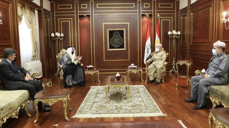  پرزیدنت بارزانی و فیصل حروش الجربا، یکی از شیوخ قبیله شَمَر 