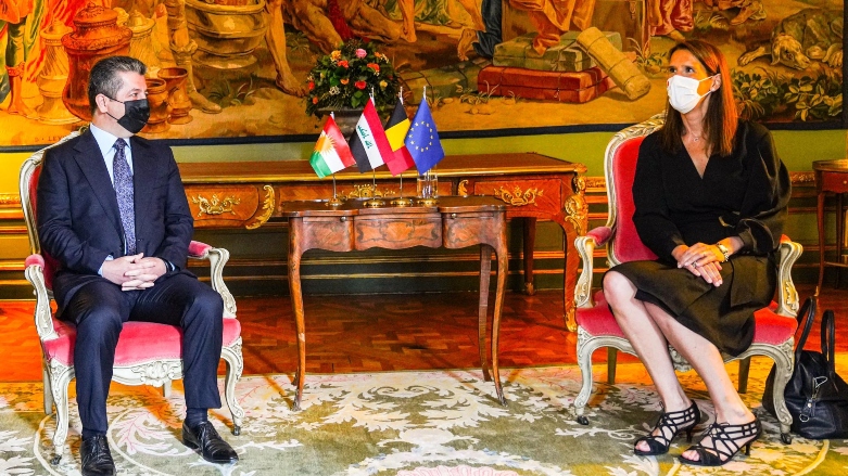 دیدار مسرور بارزانی، نخست وزیر اقلیم کوردستان و سوفی ویلمز، معاون نخست وزیر و وزیر امور خارجه بلژیک