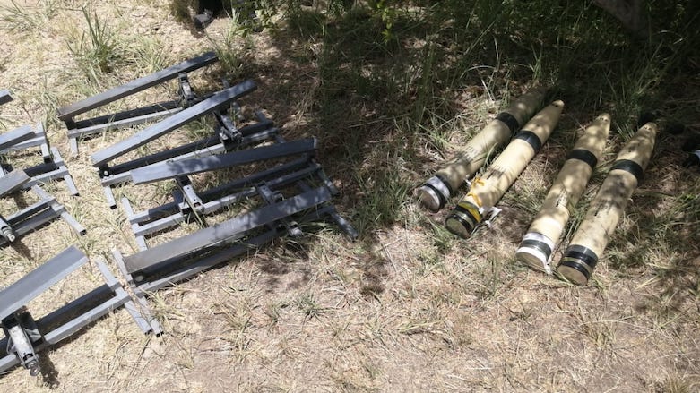 Iraqi forces on June 11, 2021 said they seized rockets and launchpads ready to fire at the Balad airbase, north of Baghdad. (Photo: Iraq Security Media Cell)