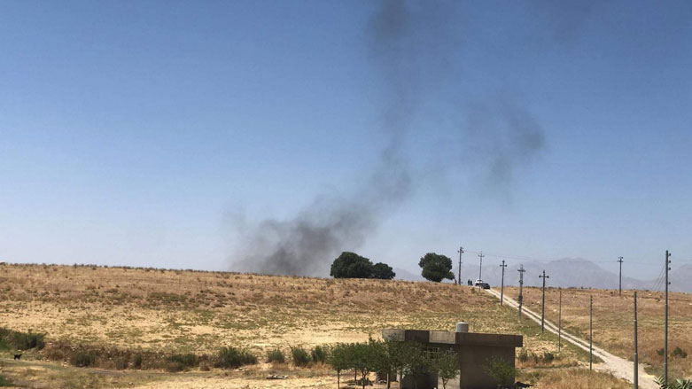 مسیر میان گیره و کانی لان در منطقه پشدر در هنگام حمله هوایی ترکیه