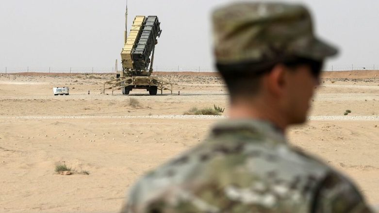 A member of the US Air Force near a Patriot missile battery at Prince Sultan air base in Al-Kharj, Saudi Arabia, 2020. (Photo: Andrew Caballero-Reynolds/AFP)