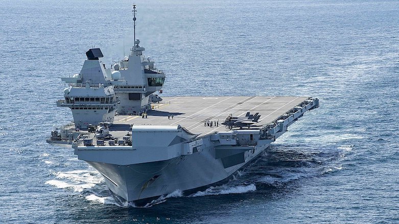 British Royal Navy aircraft carrier HMS Queen Elizabeth underway in the Atlantic Ocean on 17 October 2019. (Photo: Mass Communication Specialist 3rd Class Nathan T. Beard/US Navy)
