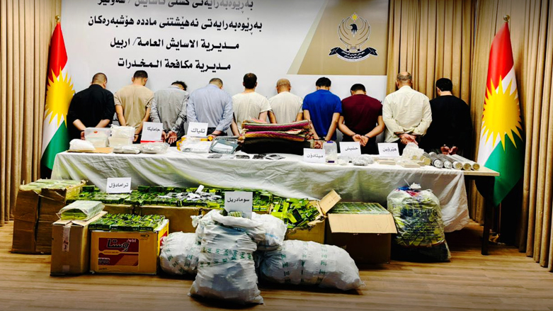 دستگیری ١٠ قاچاقچی مواد مخدر در اربیل