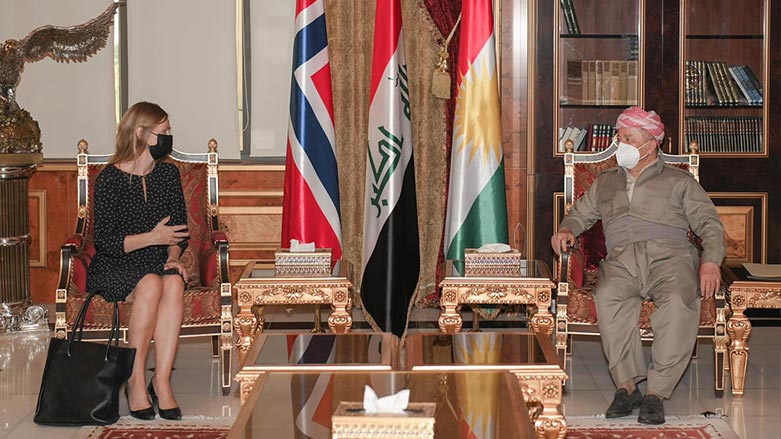 پرزیدنت مسعود بارزانی و تونی آلرز، سفیر نروژ در عراق