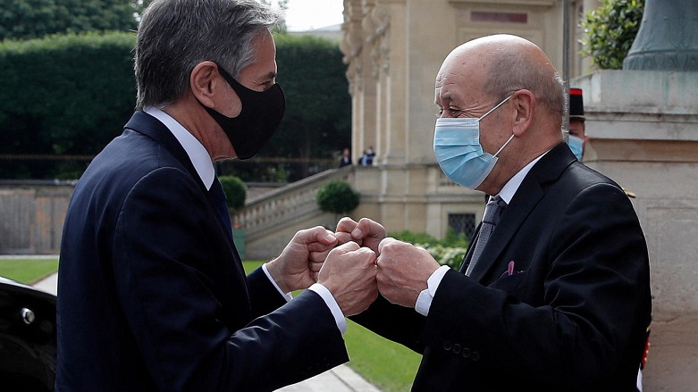 ABD Dışişleri Bakanı Antony Blinken, Paris'te Fransa Dışişleri Bakanı Jean Yves le Drian ile bir araya geldi