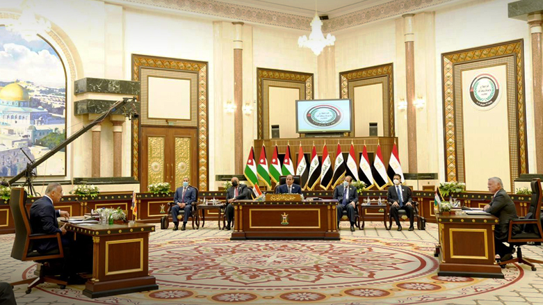 جانب من اجتماع قمة بغداد بين الكاظمي والسيسي وعبد الله الثاني - تصوير: الحكومة الاتحادية