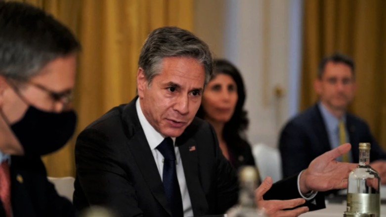 US Secretary of State Antony Blinken participates in a meeting in Rome, where he attended a conference of the 83-member D-ISIS (Defeat ISIS) Coalition, June 27, 2021. (Photo: AFP)