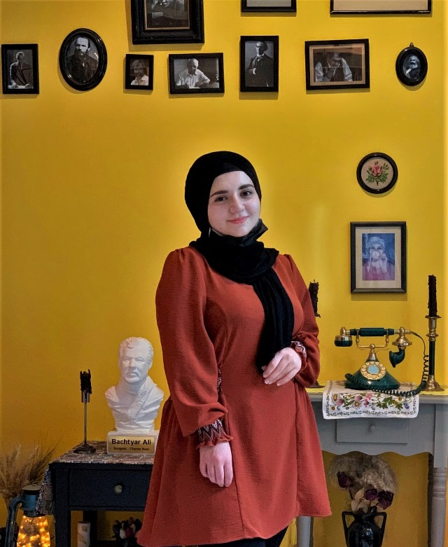 Kurdish writer Huda Kazim was only 14-years-old when she published her debut novella. (Photo: Kurdistan 24/Goran Sabah Ghafour)