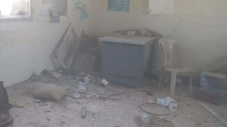 A Turkish drone targeted a clinic in Tal Rifaat on Wednesday, June 1, 2022 (Photo: Hawar News agency)