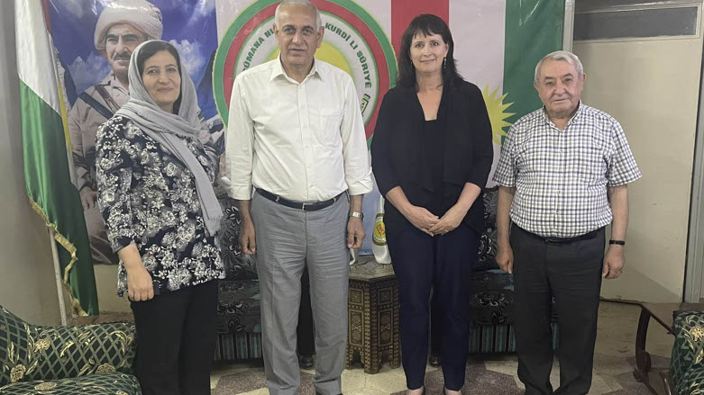 Nadine Maenza, the former Chair of the official US Commission on International Religious Freedom (USCIRF), met with the KNC in northeast Syria (Photo: Nadine Maenza)