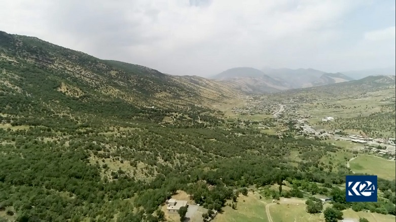 A scenic view of mountainous terrain in the Kurdistan Region's Barzan. (Photo: Kurdistan 24)