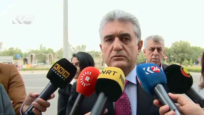Kurdistan Region Minister of Interior Rebar Ahmed, speaking to a press conference in Erbil, Kurdistan Region, June 6, 2022. (Photo: Kurdistan 24)