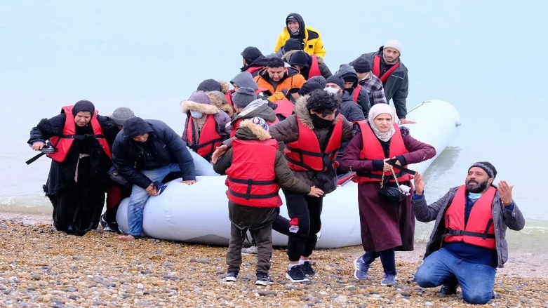 پناه‌جویان پس از عبور از کانال مانش