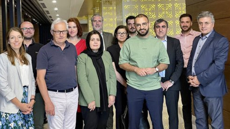German Green party MPs Max Lucks and Kassem Taher Saleh visited the Institute of Psychotherapy and Psychotraumatology in Duhok on Saturday (Photo: Jan Kizilhan).