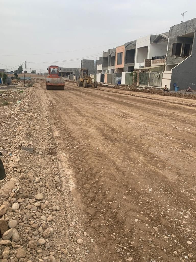 پرۆژەی دروستكردنی شەقام و ئاوەڕۆی لوولەیی لە گەڕەكی ژین لە هەولێر 