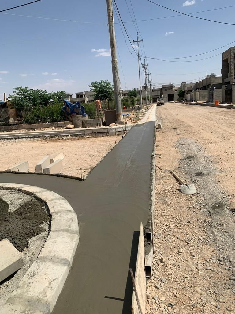 پرۆژەی دروستكردنی شەقام و ئاوەڕۆی لوولەیی لە گەڕەكی ژین لە هەولێر 